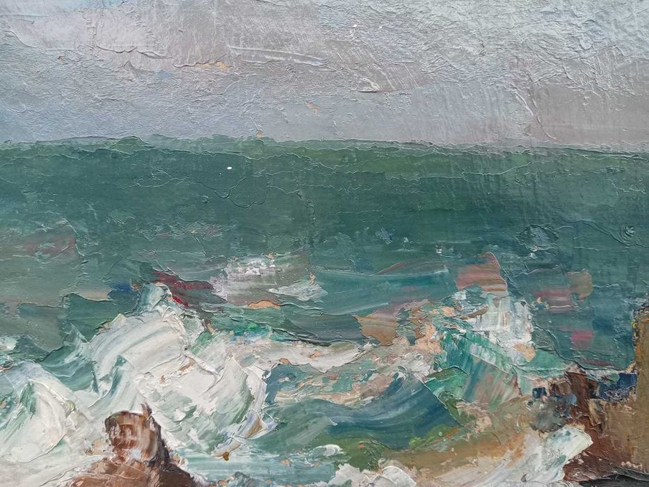 Tablou vechi - stanci - semnat Petrascu