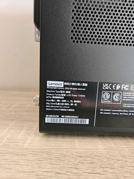 Нов компютър Lenovo LOQ Tower Intel i5-14400 / NVIDIA 5060 8GB / 16 GB DDR5 RAM