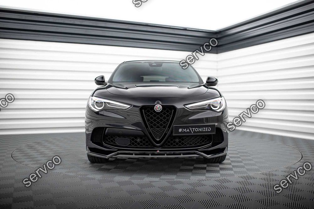 Prelungire splitter bara fata Alfa Romeo Stelvio Quadrifoglio Mk1 2016-2020 v3 - Maxton Design