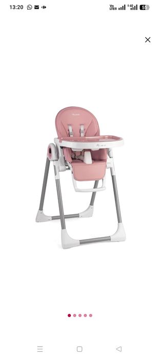 Scaun de masa bebe nikudo roz