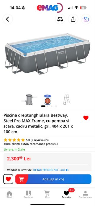 Vând piscină BESTWAY! Folosita 2 saptamani!