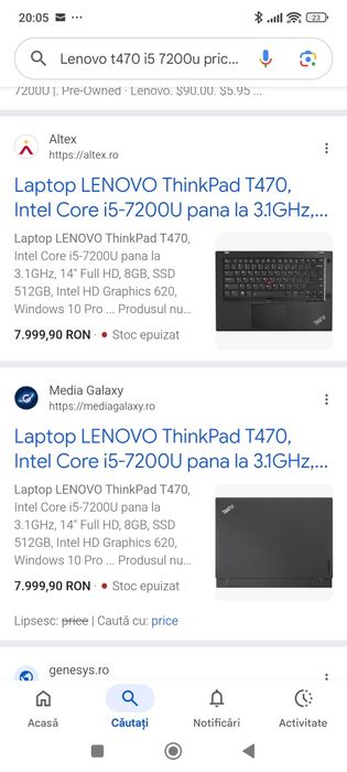 Laptop Lenovo tinkpad t470 impecabil pt birou/diagnoză auto