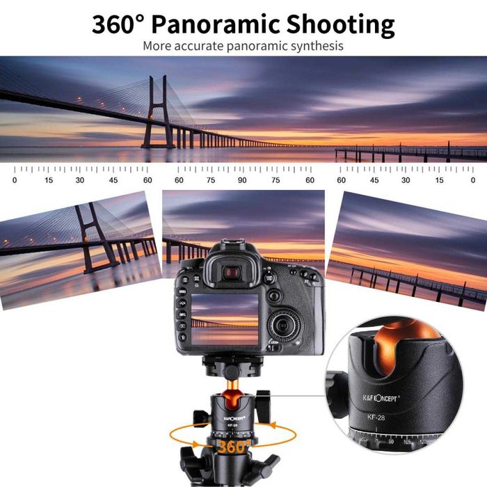 K&F Concept висококачествен статив / трипод + подвижно рамо