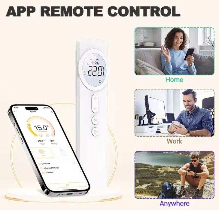 Termostat Tuya wireless centrala sau boiler / wifi termostat