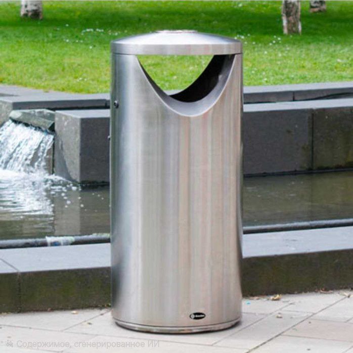 Урна для раздельного мусора 3 секции нержавейка 201 доставка бесплатно