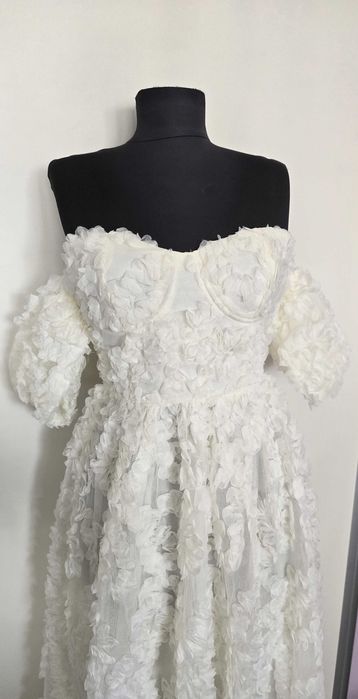 Бяла рокля True Decadence / подходяща и за булчинска рокля/ кръщене