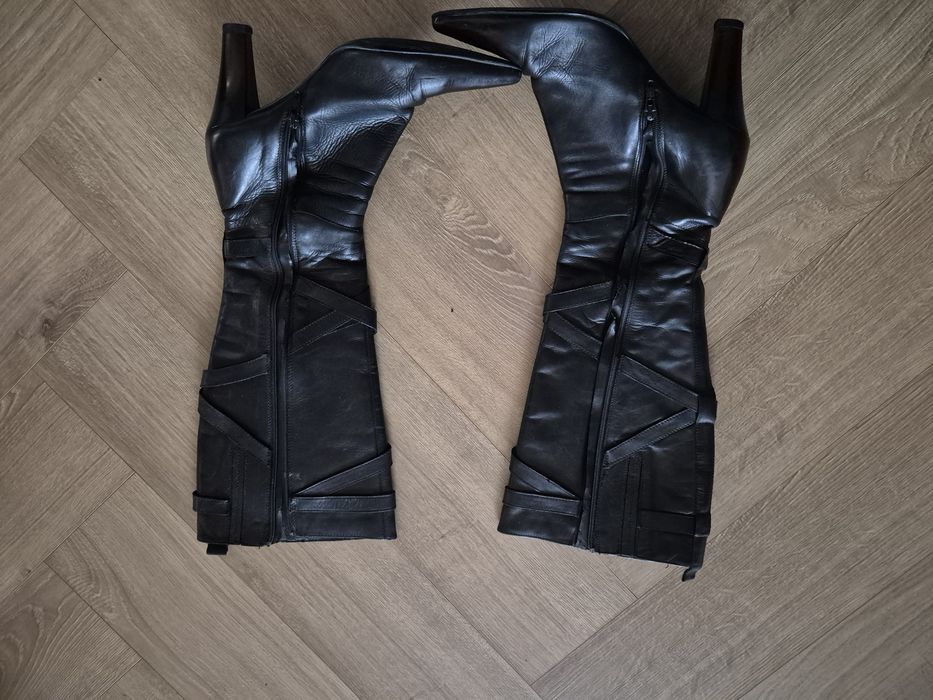 Cizme de piele cu toc