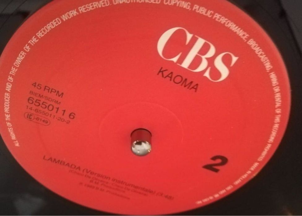 Disc vinil pick up kaoma lambada