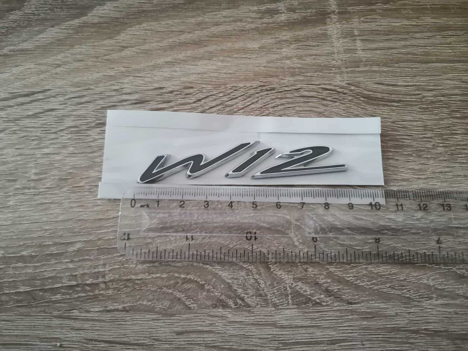 черна метална емблема W12 за Bentley