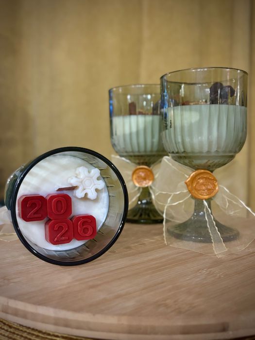 Коледно новогодишни соеви свещи