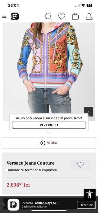 Hanorac Pulover Bluza Versace Jeans Couture Baroque dama