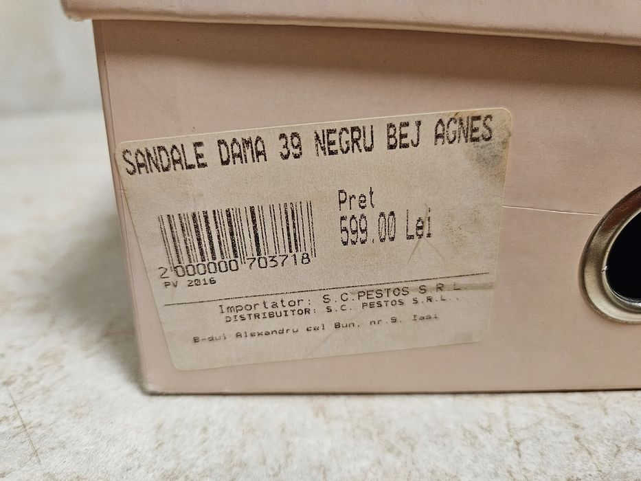 Sandale toc cui, negru cu alb ll Passo, piele intoarsa si sarpe