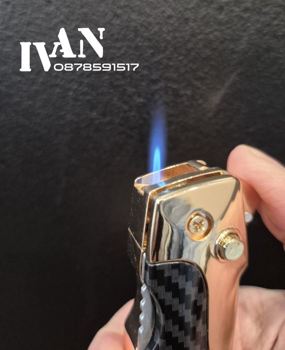 Запалка с вградено автоматично ножче (6 цвята)