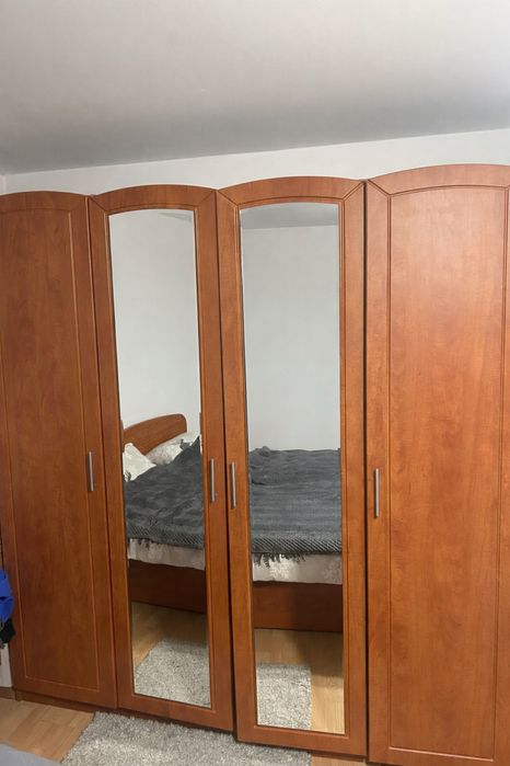 Set dormitor, dulap, 2 noptiere, pat