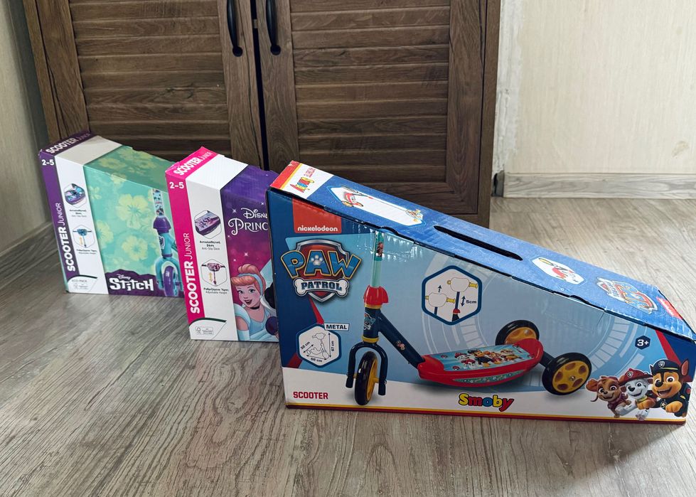 Детски тротинетки Disney Princess, Paw Patrol и Stich
