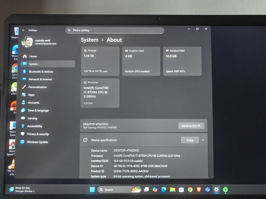 Laptop Asus TUF gaming