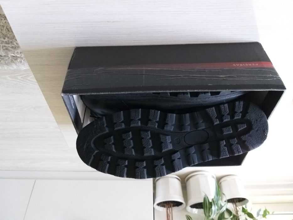 НОВИ Боти ест. кожа, 100% органична вълна, номер 44