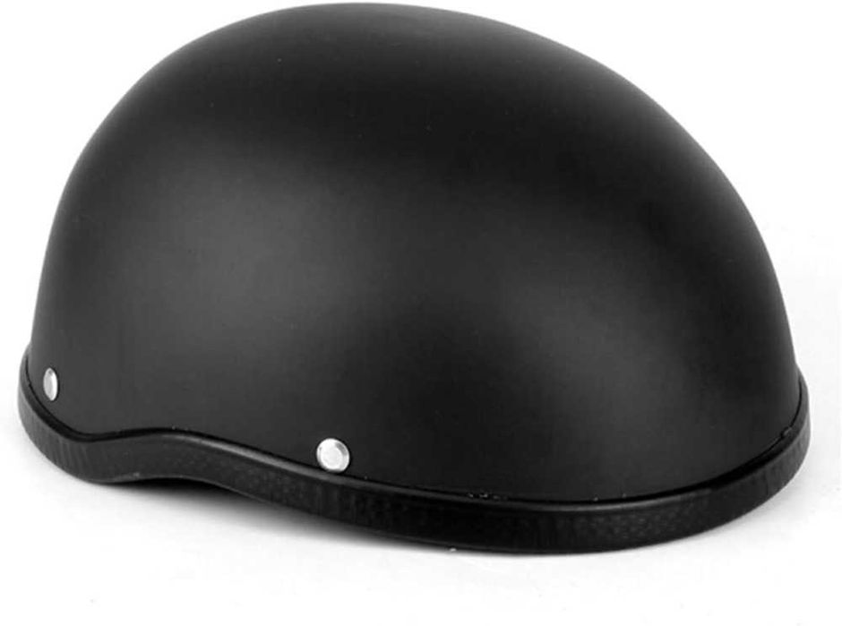 Ретро каска за Мотор тип канче - Черен Мат