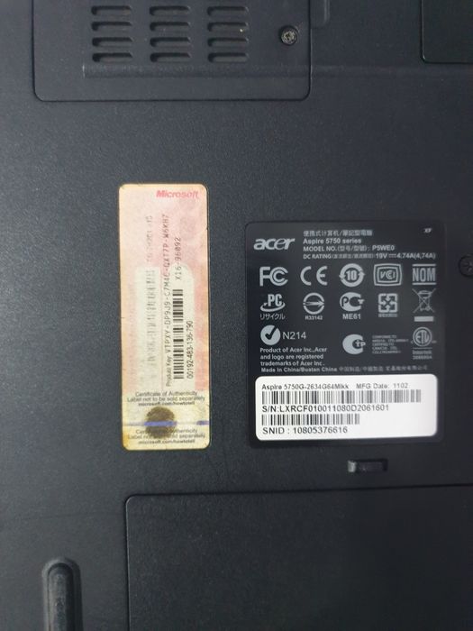 Acer ASPIRE 5750G-2634G64Mikk