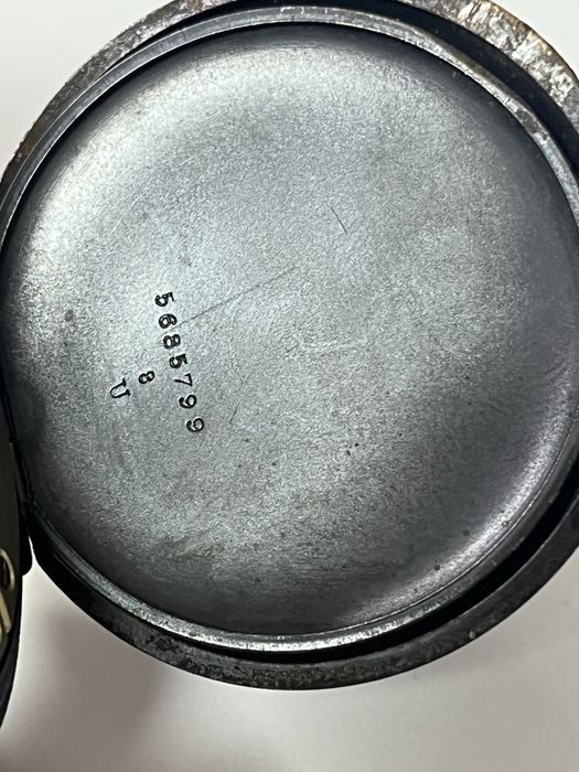 OMEGA Gunmetal джобен часовник с отворен лицев швейцарски 1900 г