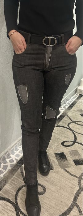 Сиви дамски дънки