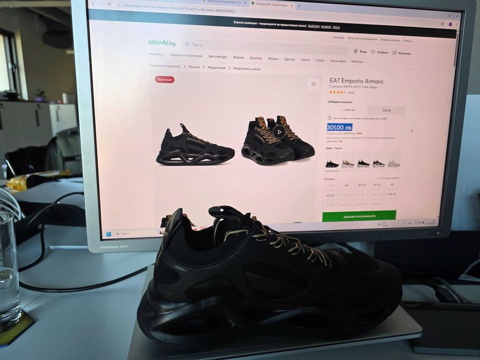 EA7 Emporio Armani, сникърси X8X174 XK377 U106, Черен