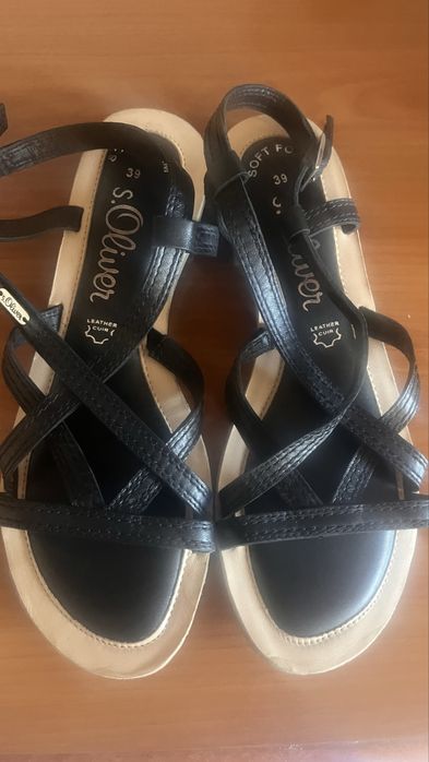 Дамски сандали естествена кожа