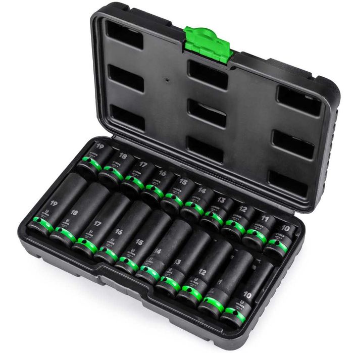 Set chei tubulare impact 1/2” Wuber, 20 piese