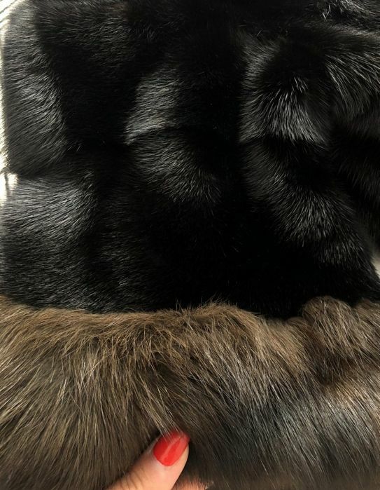 Норковая шуба с соболем