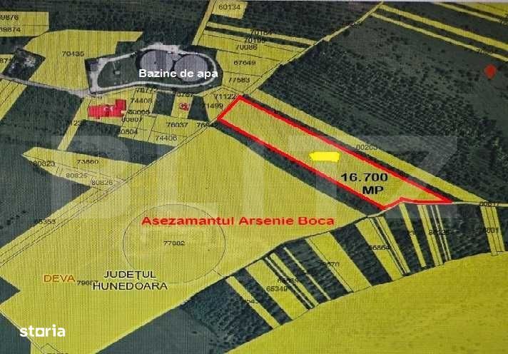 Teren INTRAVILAN - ECLUSIVITATE  BLITZ, 16.700 mp, zona Deva Noua