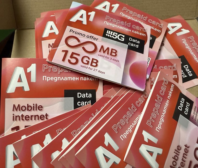 СИМ  карта 15GB/ за смартфон или бисквитка за интернет WI-fi