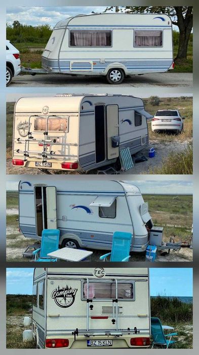 Rulota TEC 390 Travel King, Nu Hobby Dethleffs Knaus Hymer Adria cu dotari extra de 2500 euro