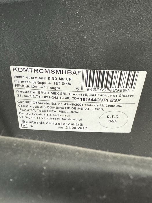 Scaun ergonomic birou Kind Mobexpert