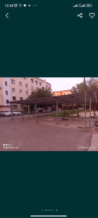 Авто навес на заказ. 270минг м²