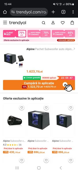 Subwoofer aplin 800w