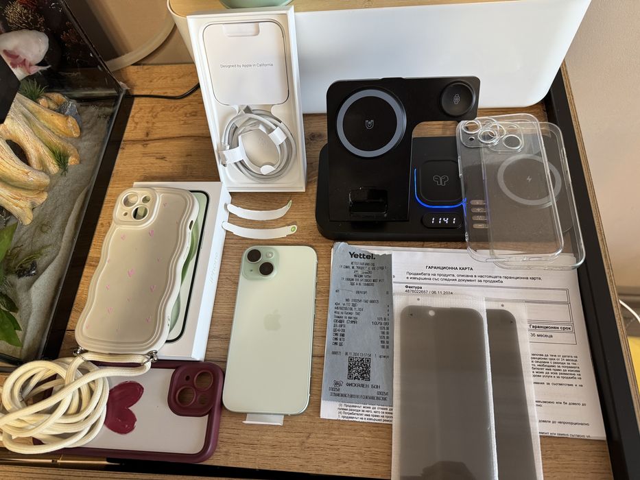 iPhone 15 128gb Green с Гаранция Yettel