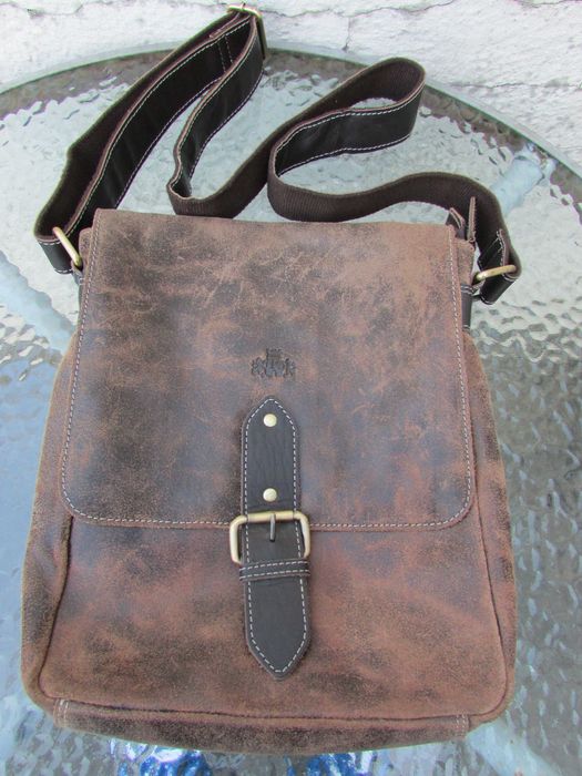 Винтидж кожена чанта през рамо Rowallan
