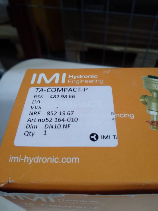 Vana de Reglare si Echilibrare TA Compact P DN10 DN15 DN20 DN25