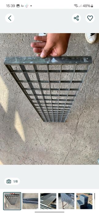 Trepte zincate antiderapante