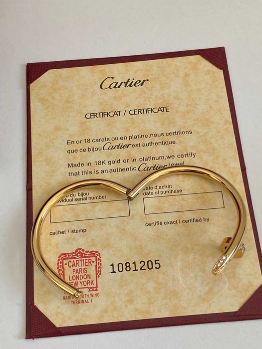 Brățară Cartier Cui 22 Gold 750 Diamond