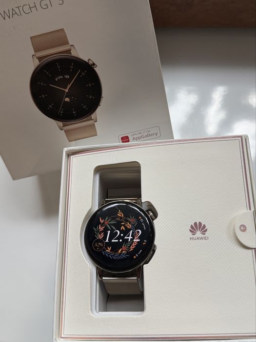 Huawei Watch GT 3 42mm – пълен комплект + 5 каишки