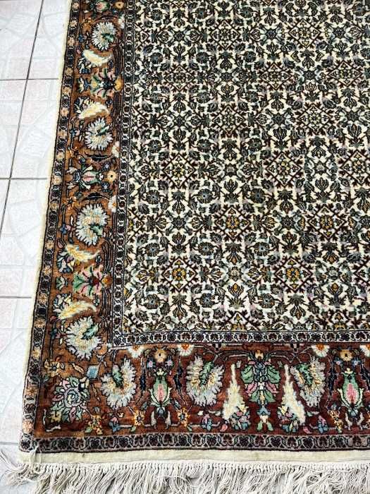 Elegant covor persan-Bidjar-lană-manual-flori stilizate-Belgia