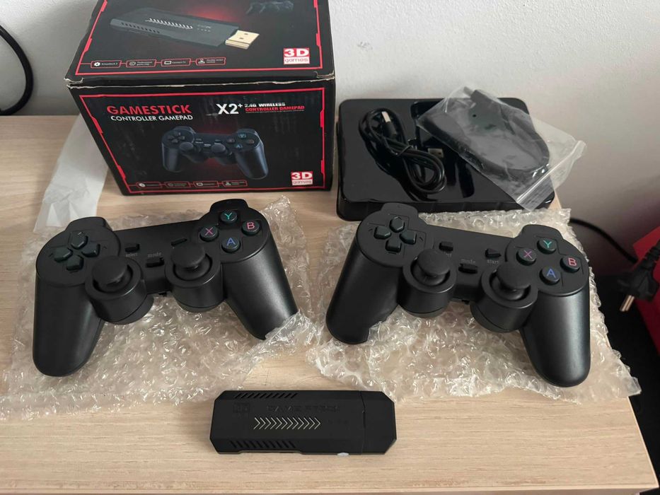 Consolă Retro Game Stick 4K 128GB — 2 Controllere Wireless, HDMI, Nouă