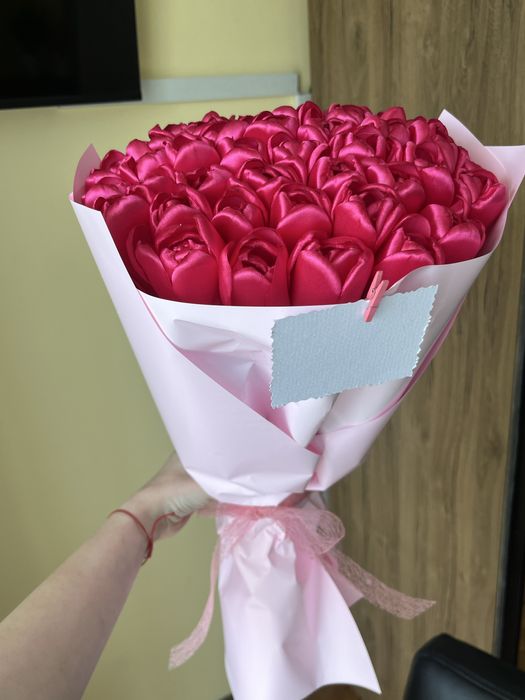 Buchet lalele din satin