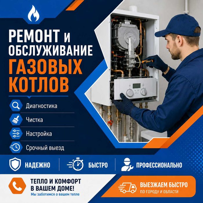 Ремонт котлов отопления и систем ГВС Алматы