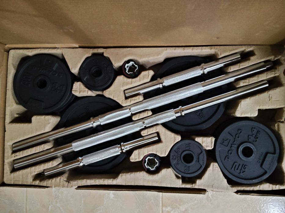 Set gantere bodybuilding 50 kg cu discuri