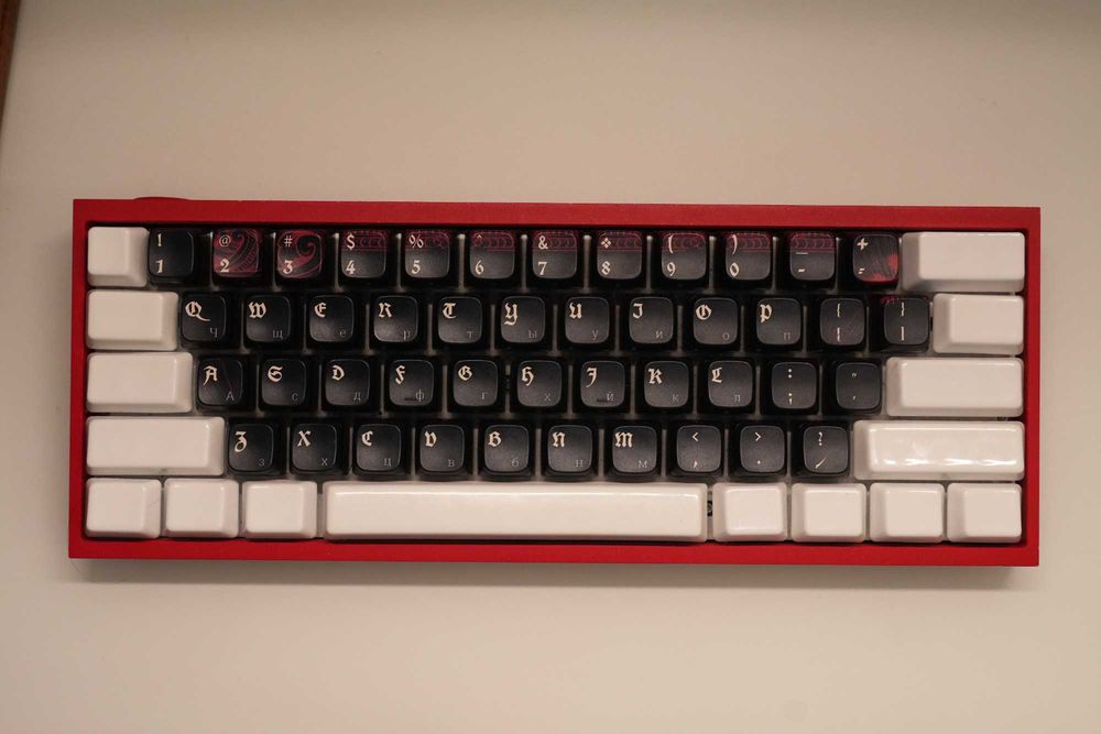 Tastatura Wooting 60HE+ cu carcasa KBDFans E-Coating Red