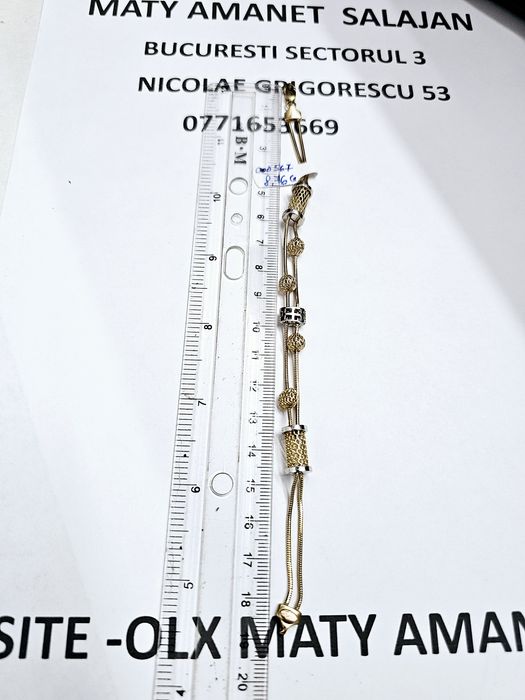 Vand bratara din aur 14 k 8.76 g cod 567