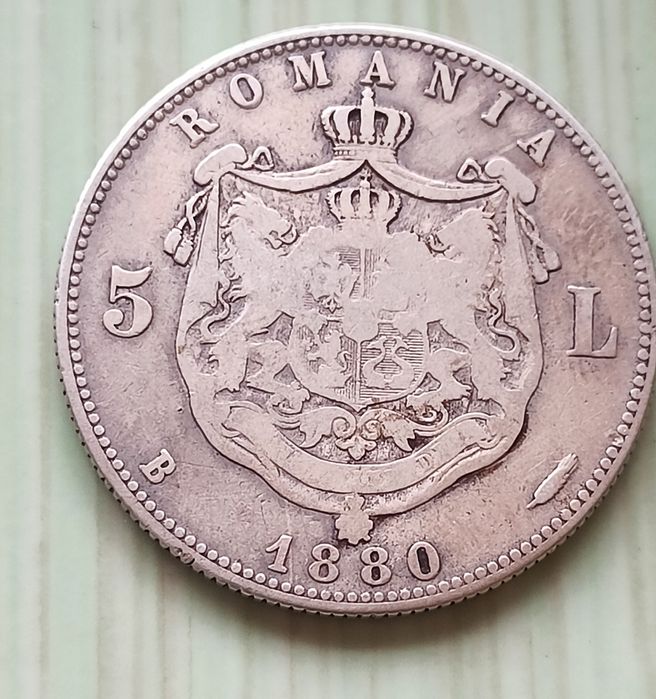 Moneda 5 lei 1881 Romania