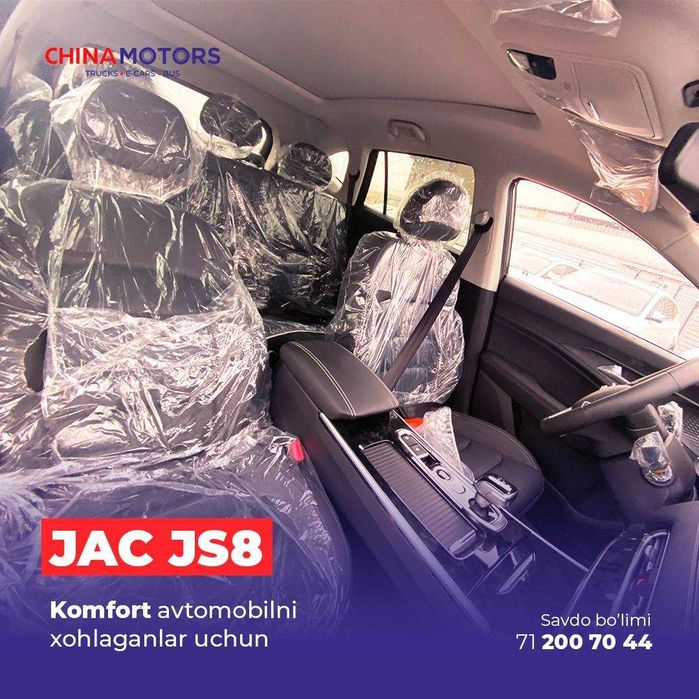 JAC / JS8 / FULL Complect / 100% To'lov evaziga / Tayyor